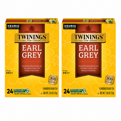 Twinings Hot Citrus Earl Grey Black Tea K Cup Pods for 24 Count