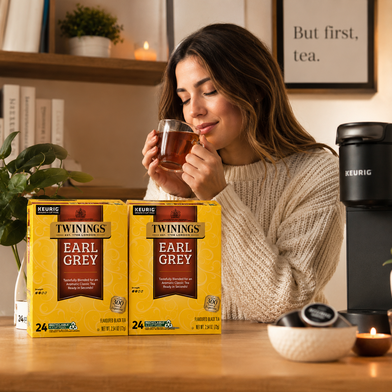 Twinings Hot Citrus Earl Grey Black Tea K Cup Pods for 24 Count