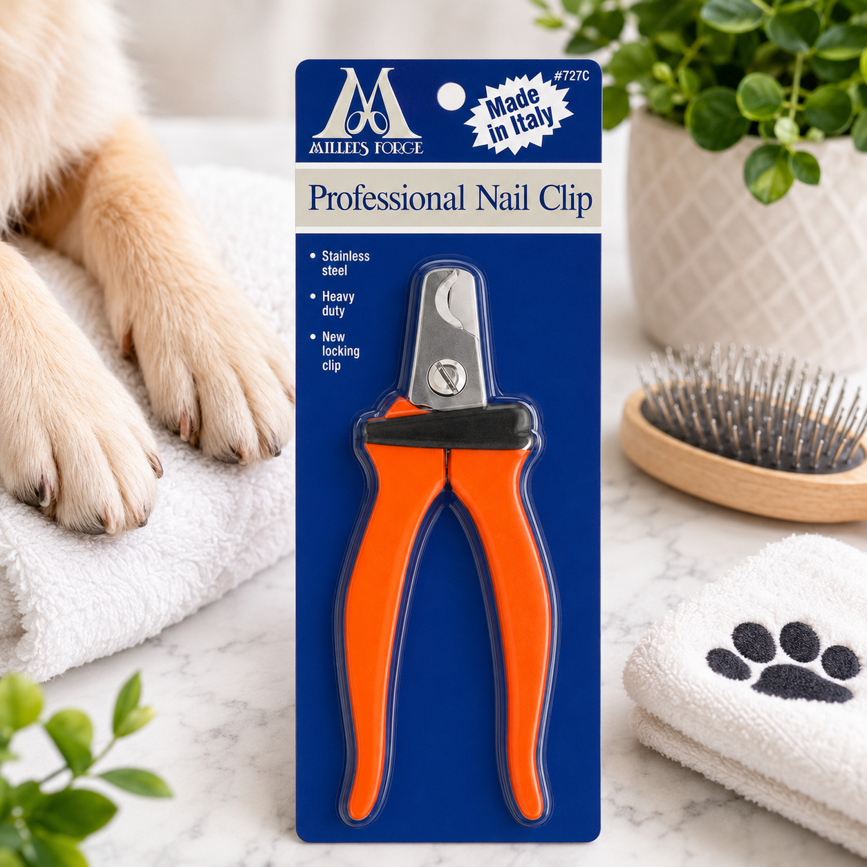 Millers Forge Nail Clipper W/Orange Handle