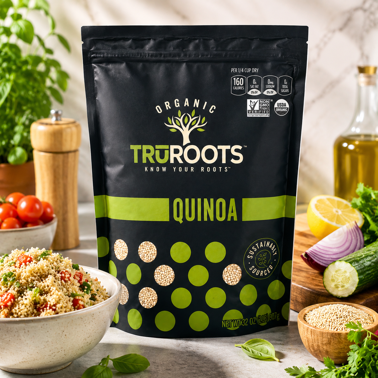 TruRoots Organic Certified USDA Organic Quinoa Certified Project Verified 32 Ounces