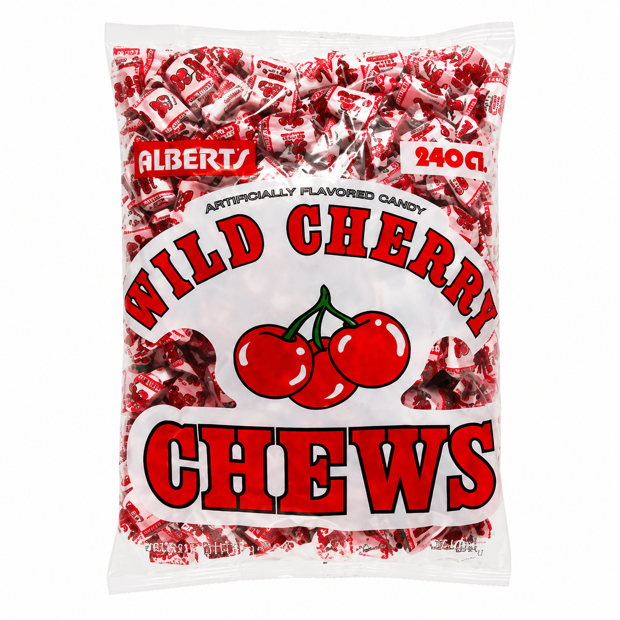Albert's Fruit Chews Wild Cherry Flavor 240 Candies