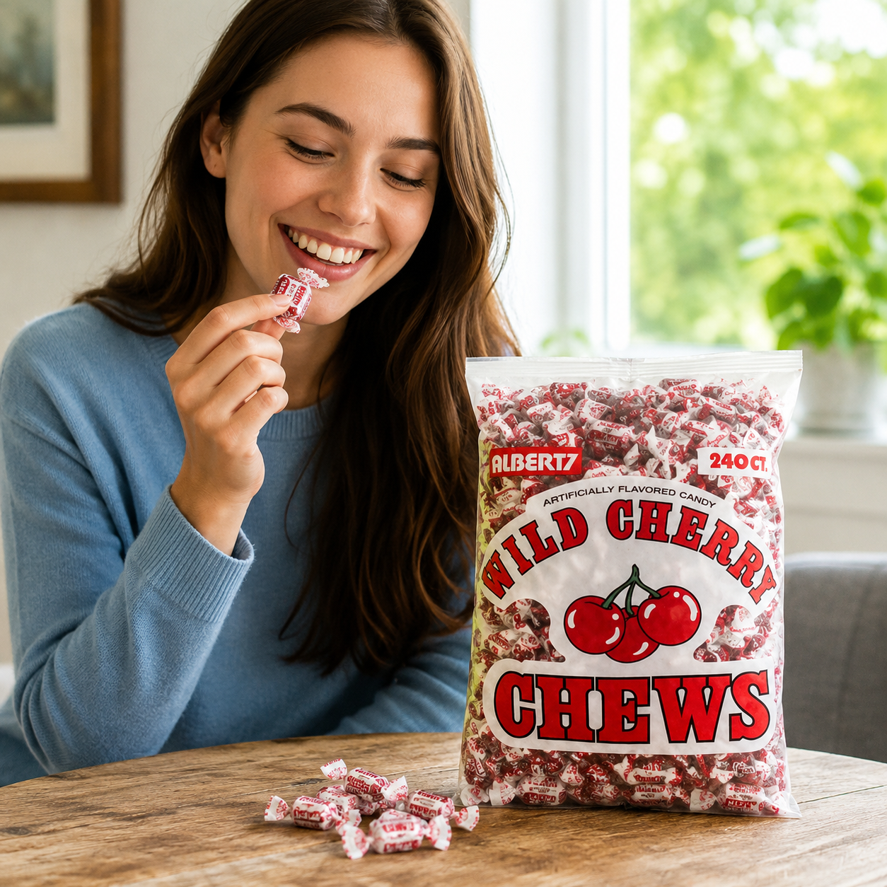 Albert's Fruit Chews Wild Cherry Flavor 240 Candies