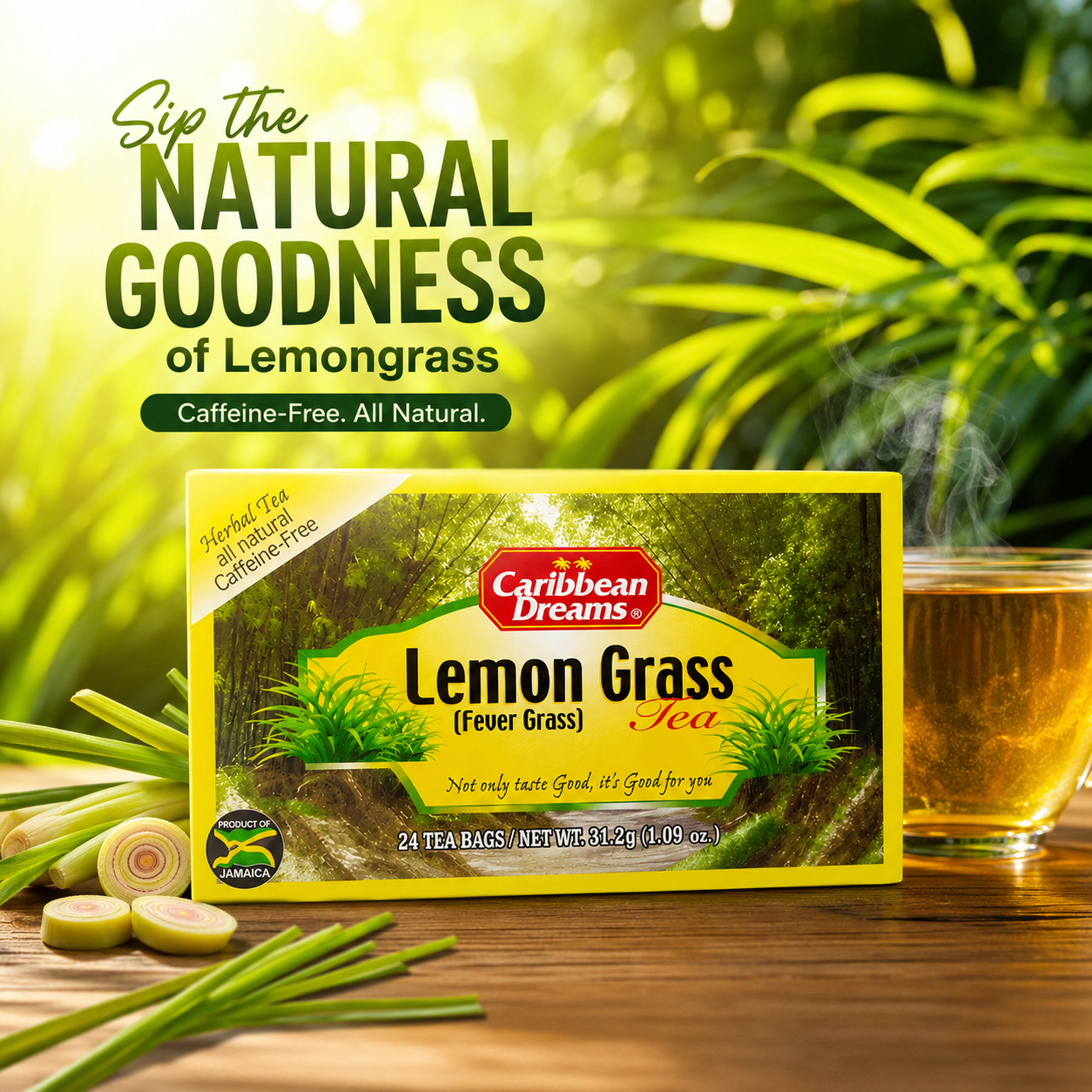 Caribbean Dreams Lemon Grass Tea Fever Grass 24 tea bags