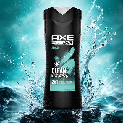 Axe 2 in 1 Shampoo and Conditioner Apollo 16 oz