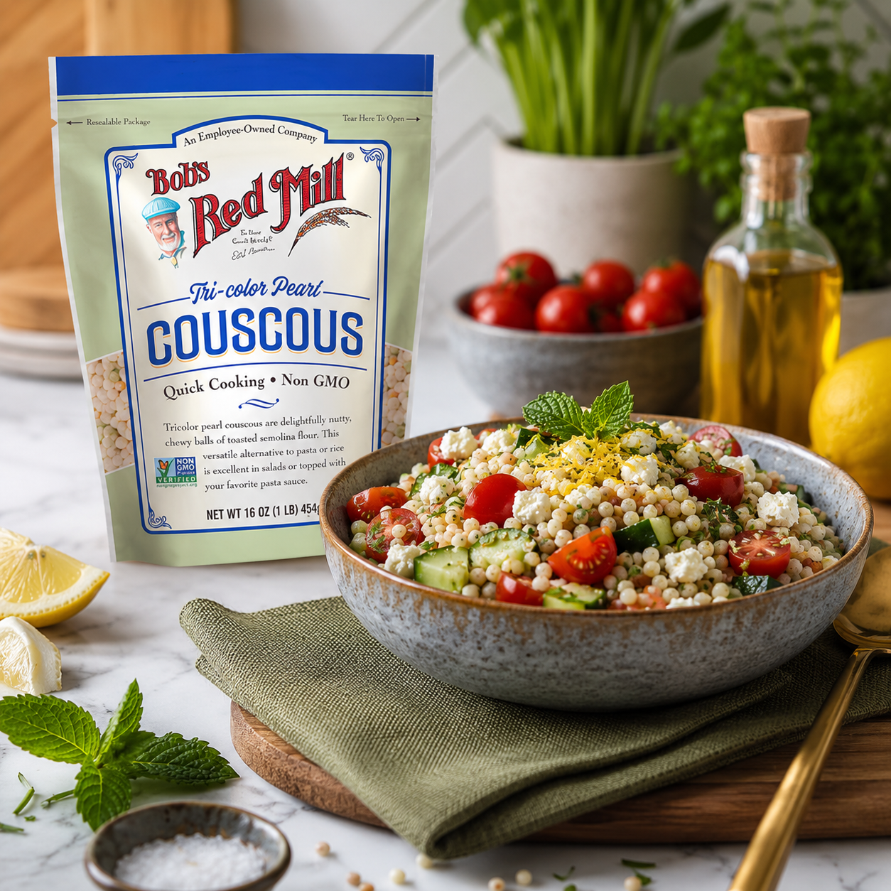 Bob's Red Mill Tri Color Pearl Couscous 16 Ounce