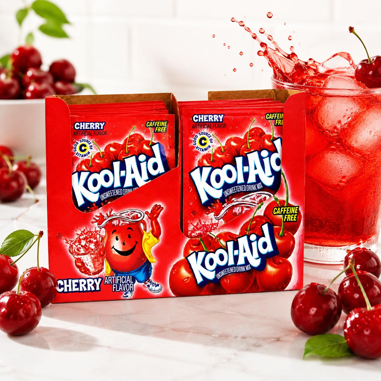 Kool-Aid Cherry Packets Count 48 0.13 oz Grocery /