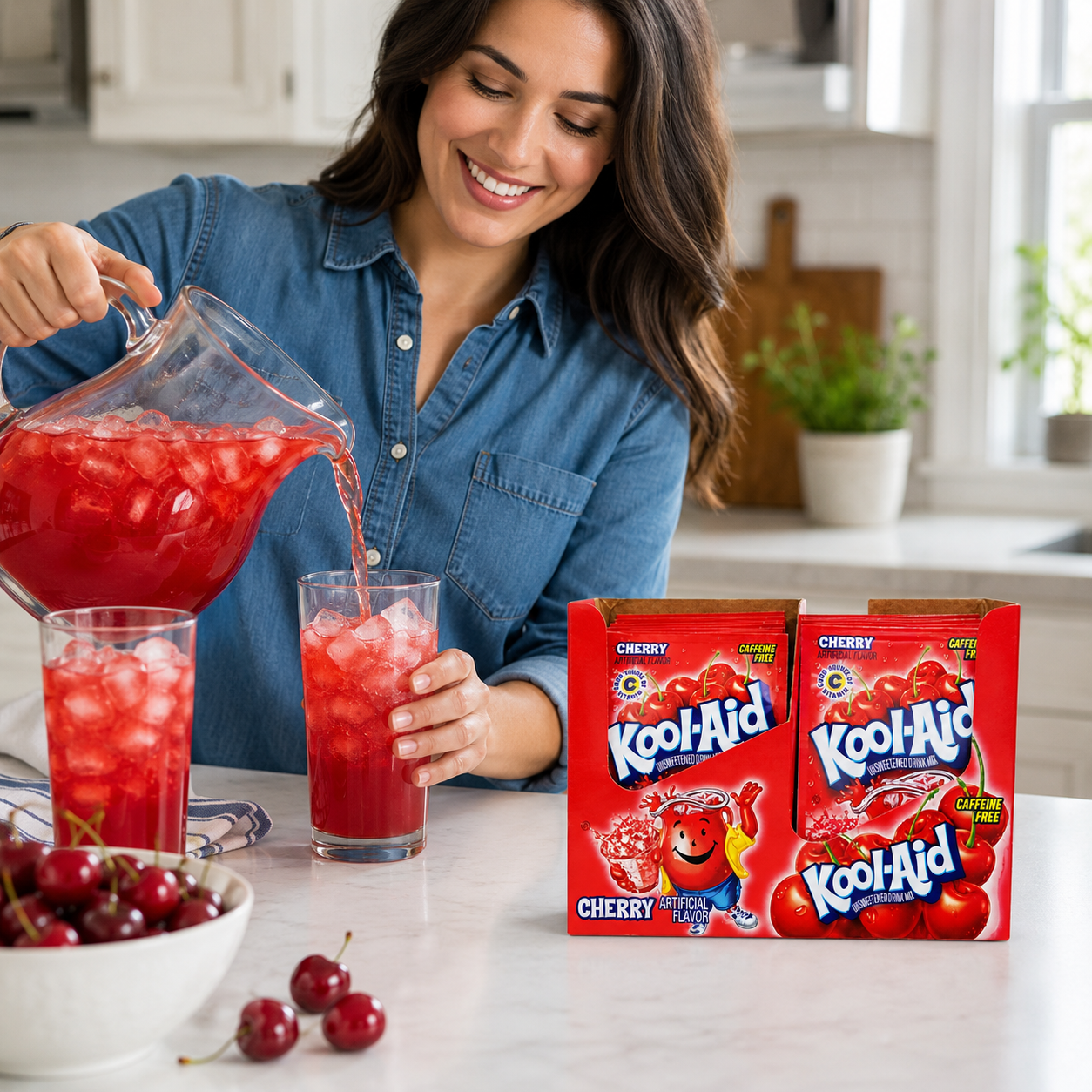 Kool-Aid Cherry Packets Count 48 0.13 oz Grocery /