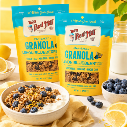 Bob's Red Mill Pan Baked Granola Lemon Blueberry 11 Ounce