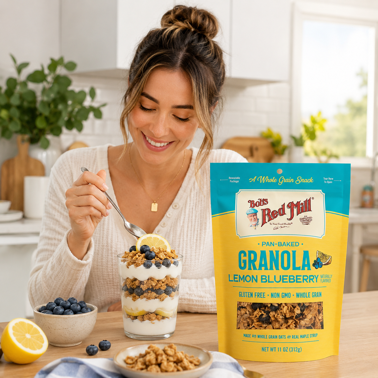 Bob's Red Mill Pan Baked Granola Lemon Blueberry 11 Ounce