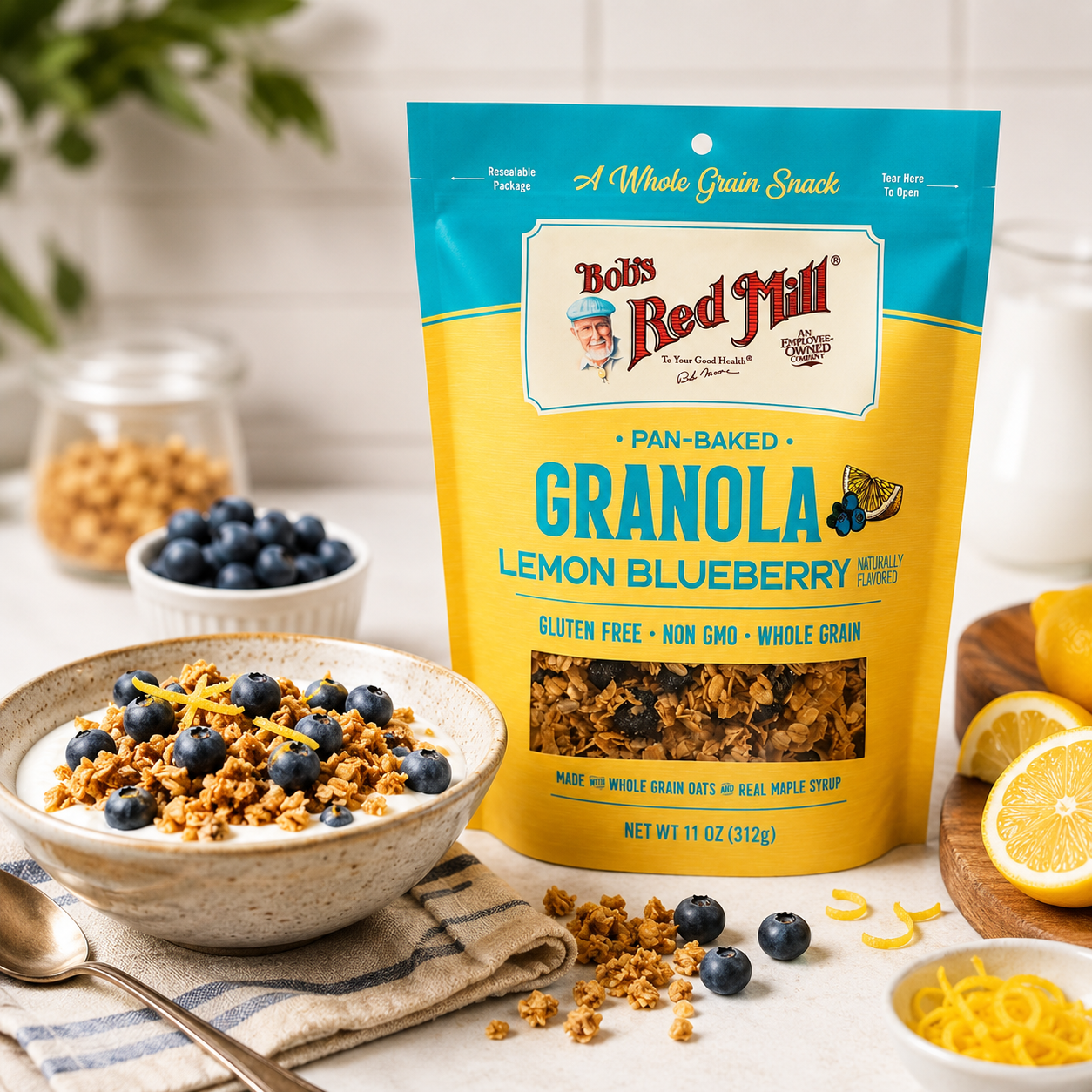 Bob's Red Mill Pan Baked Granola Lemon Blueberry 11 Ounce