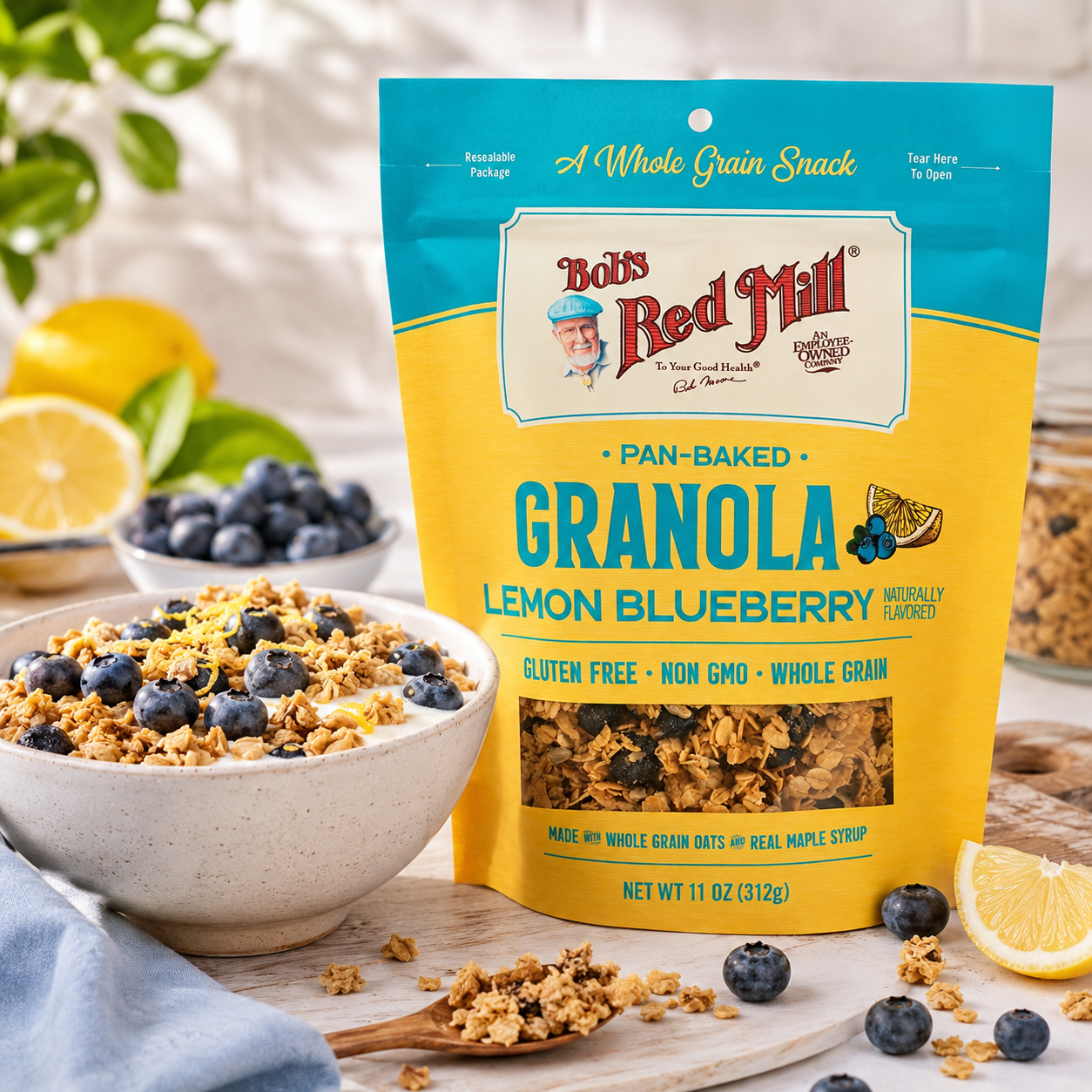 Bob's Red Mill Pan Baked Granola Lemon Blueberry 11 Ounce
