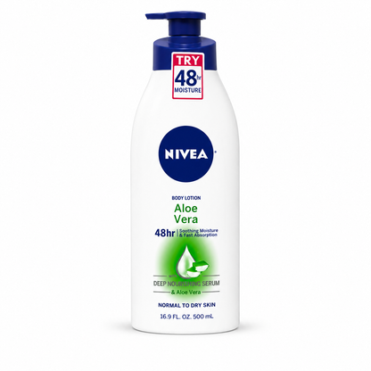 NIVEA Lotion Aloe Vera 48 Hour Pump 16.9 Ounce