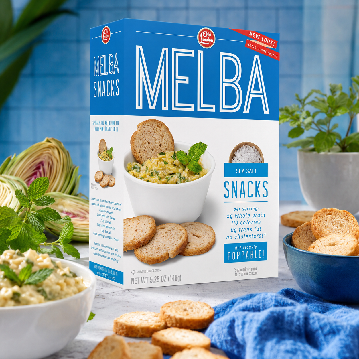 Old London Melba Snacks Sea Salt 5.25 oz