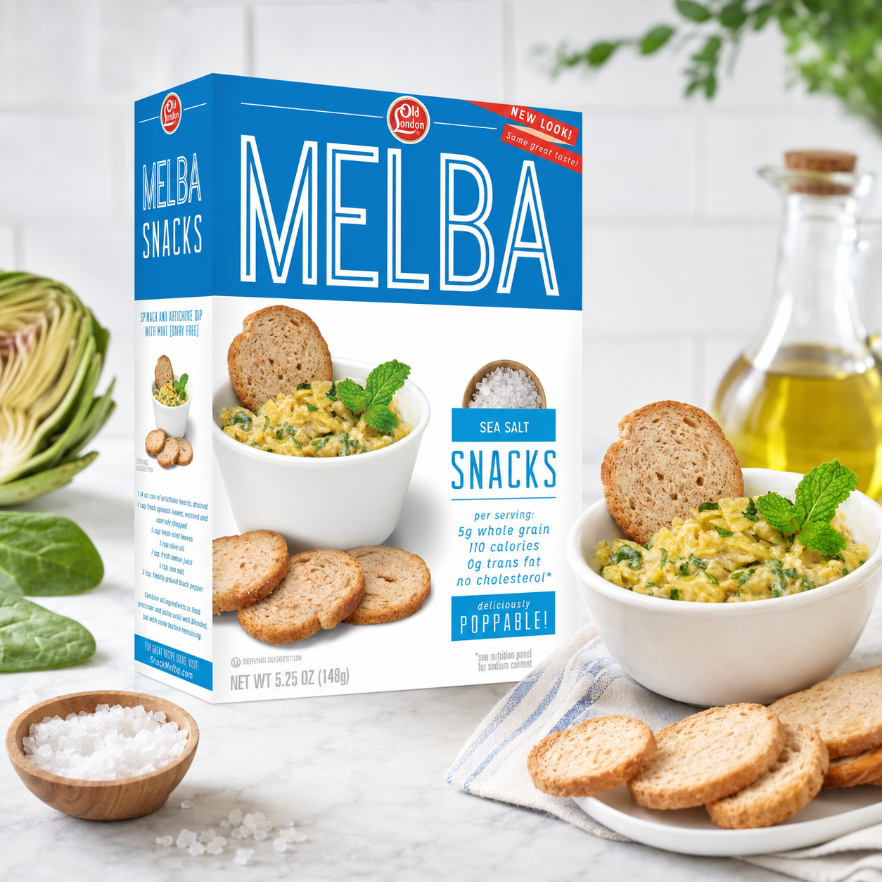 Old London Melba Snacks Sea Salt 5.25 oz