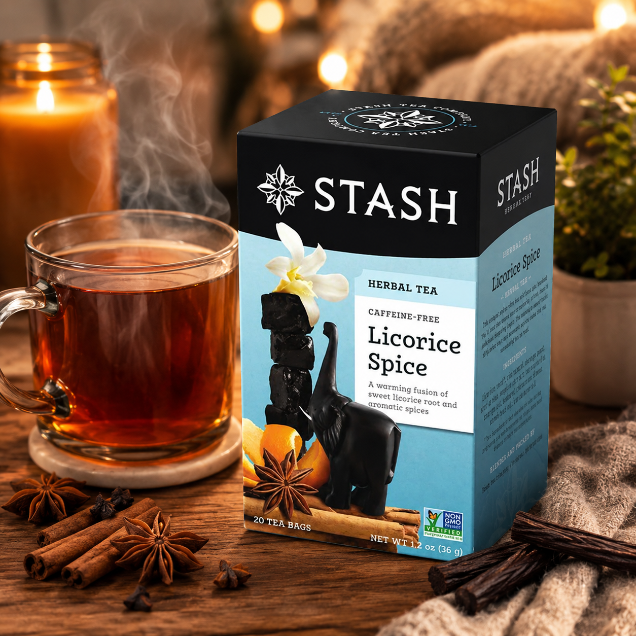 Stash Hot Tea Licorice Spice Herbal Tea Tea Bags in 20 Count