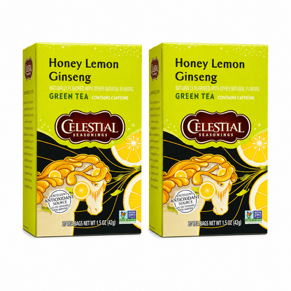 Celestial Seasonings Lemon Honey Honey Lemon Ginseng Green Tea Bags 2 pk 20 ct
