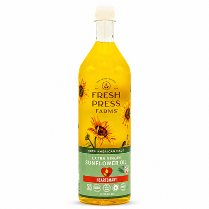 Fresh Press Fresh Farms Cold Pressed Extra Virgin Sunflower Oil High 33.8 Fl Oz