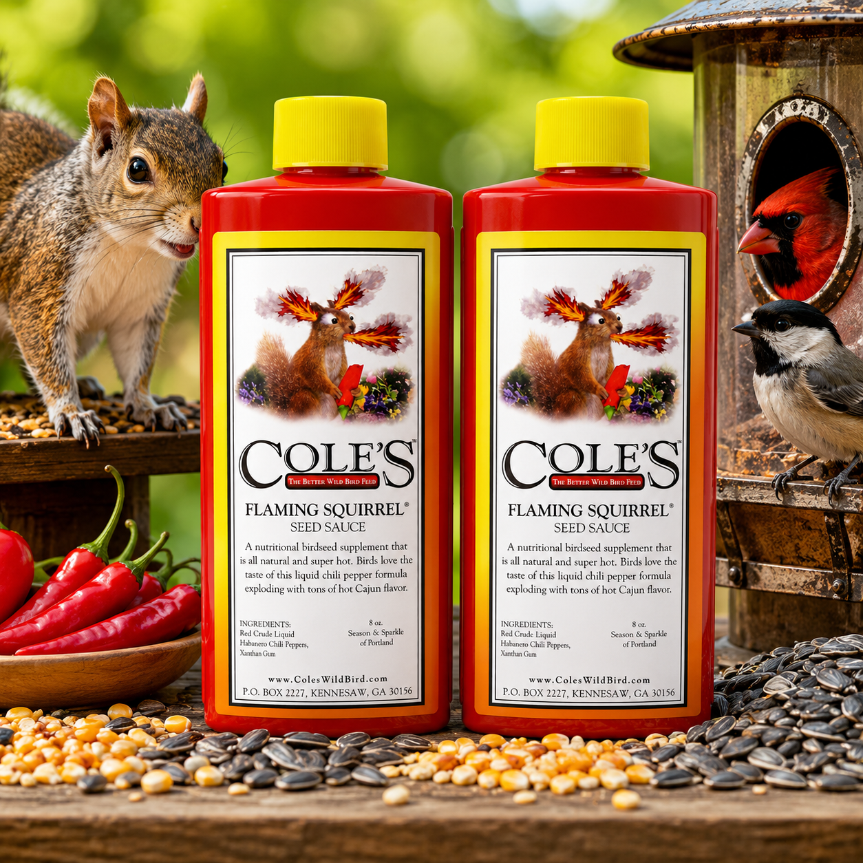 Cole's Flaming Squirrel Assorted Species Wild Bird Food Additive Soybean 8 oz