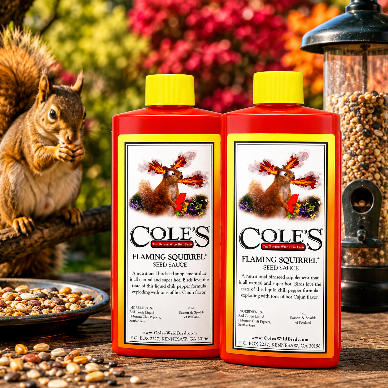 Cole's Flaming Squirrel Assorted Species Wild Bird Food Additive Soybean 8 oz