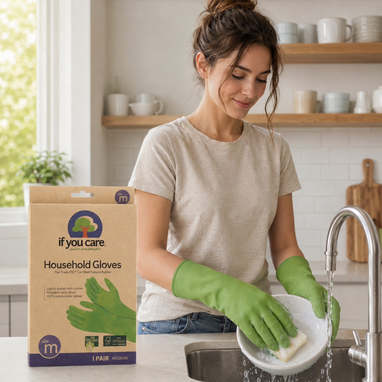 Household Gloves [Set of 3] Size: Medium