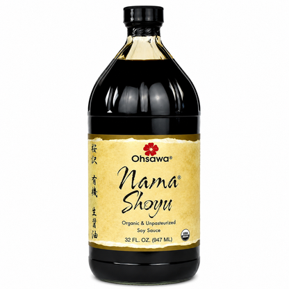 Ohsawa Nama Japanese Soy Shoyu Organic and Aged in 150 Year Cedar 32 oz