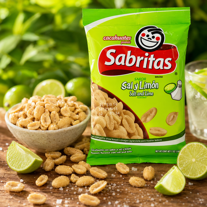 Sabritas Salt And Lime Peanuts 7 Ounce