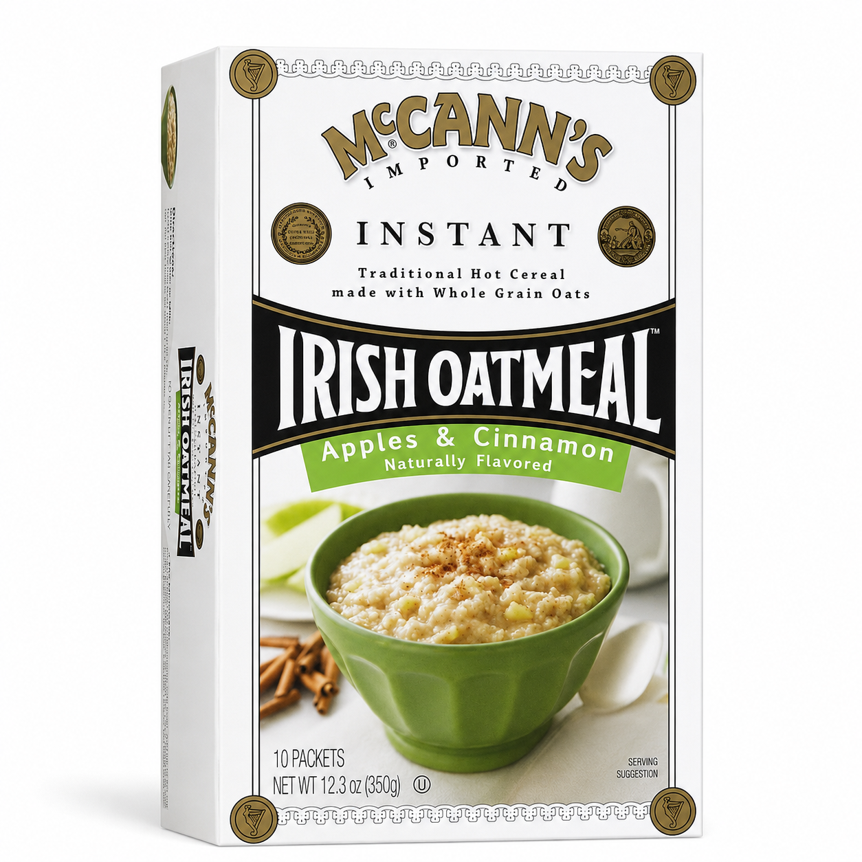 McCann's Instant Cinnamon Apple Irish Oatmeal Apple Cinnamon 10 ct 12.3 oz