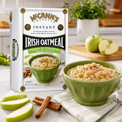 McCann's Instant Cinnamon Apple Irish Oatmeal Apple Cinnamon 10 ct 12.3 oz