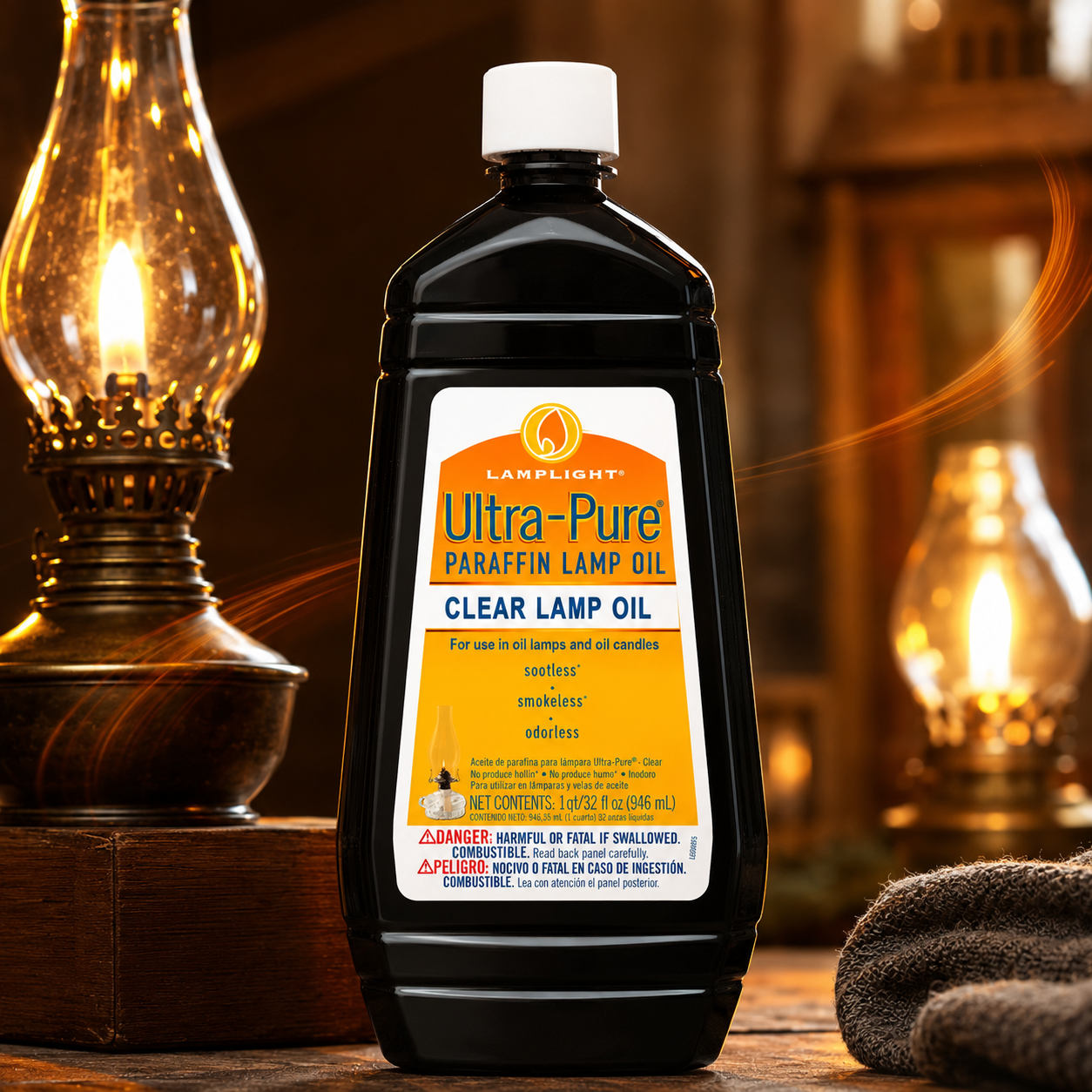 Lamplight Farms Ultra Pure Clean Burn Lamp Oil Clear . 32 oz