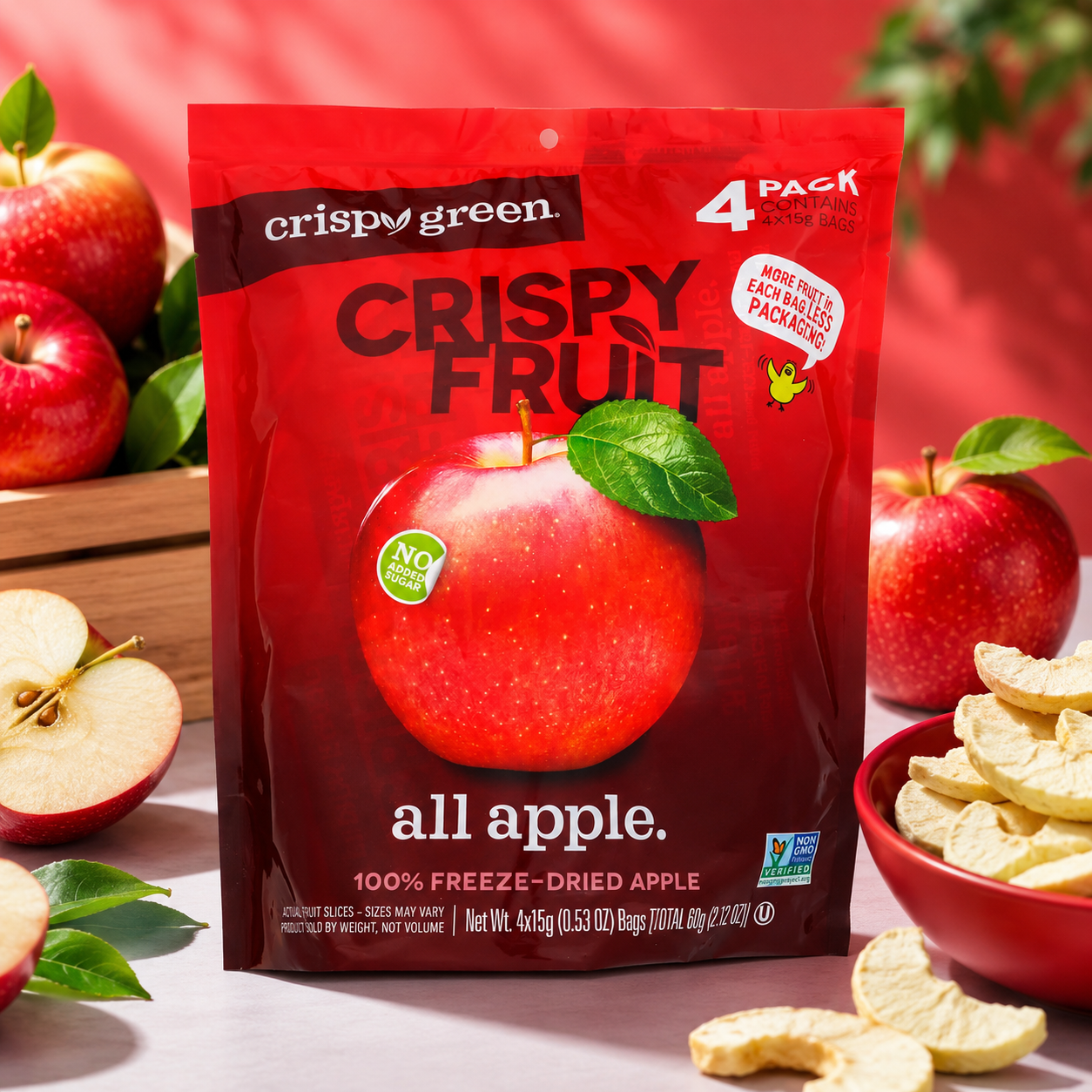 Crispy Green Strawberry Freeze Dried 2.12 Ounce
