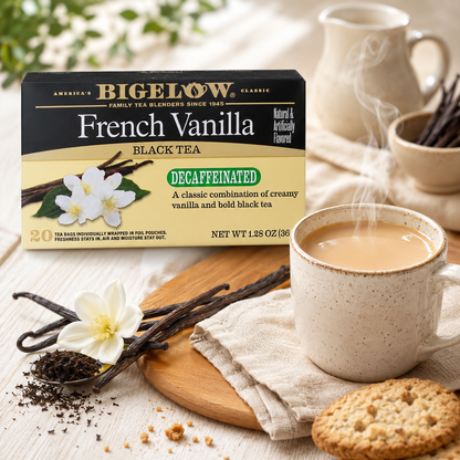 Bigelow Tea Decaffeinated French Vanilla Bag 20 ct 1.28 oz