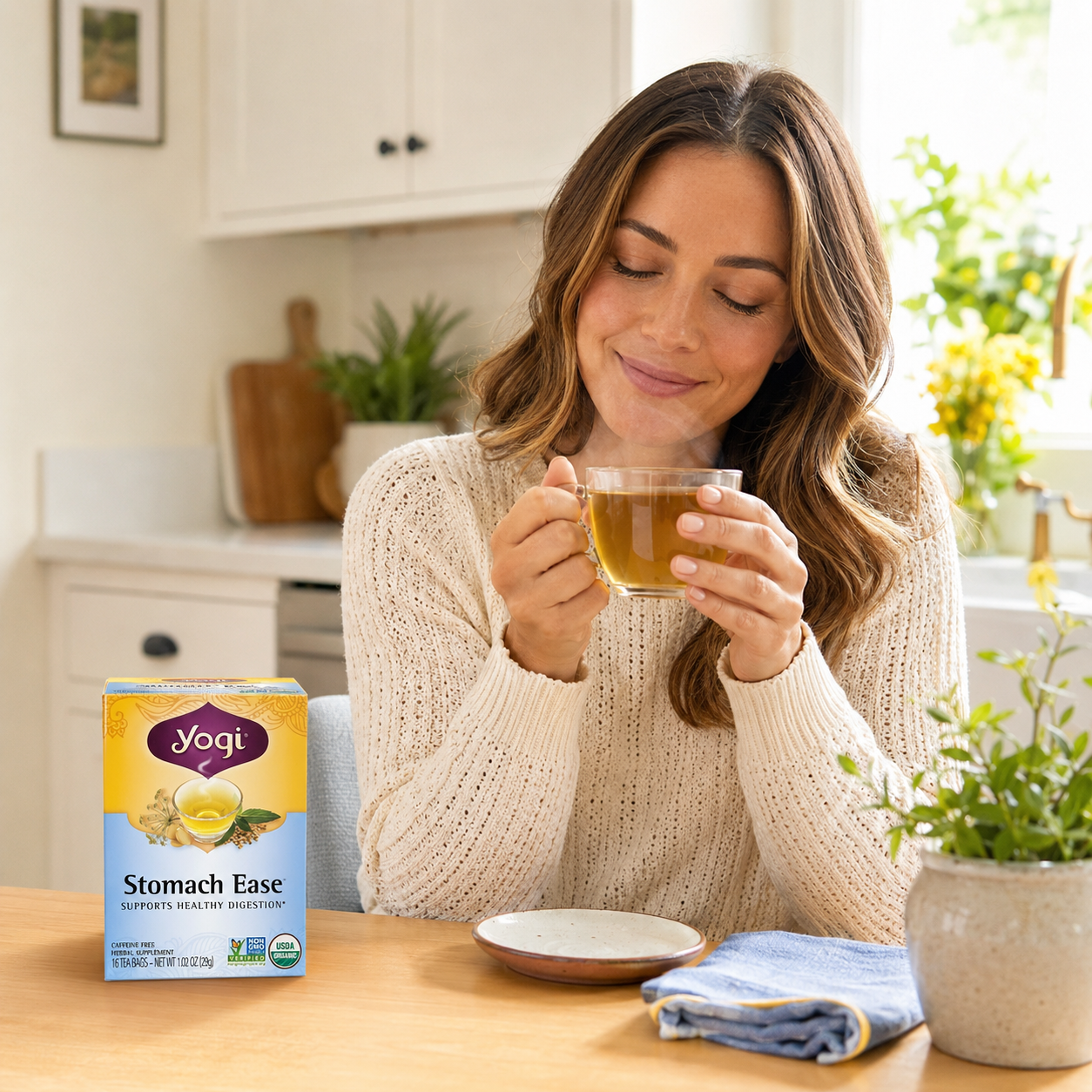 Yogi Tea Stomach Ease Herbal Supplement Tea Bags 16 ct