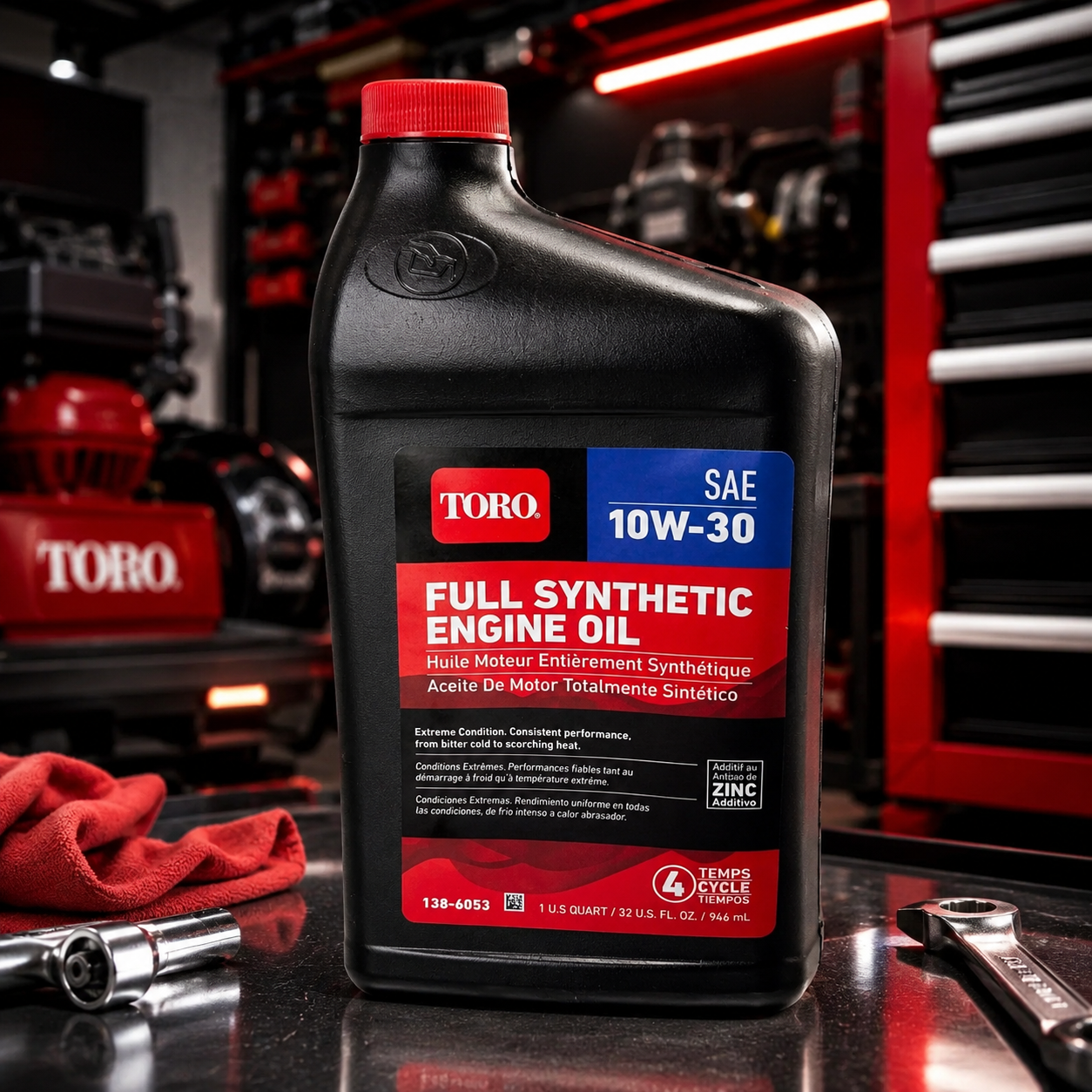 Toro Full Synthetic SAE 10W 30 4 Cycle Engine Oil 32 Ounce