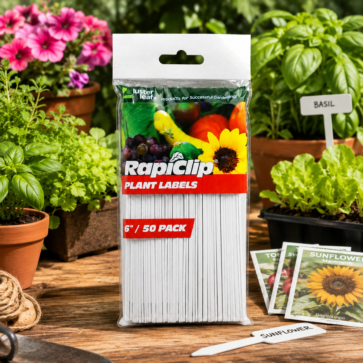 Luster Leaf Rapiclip 6 Inch Garden Plant Labels 840
