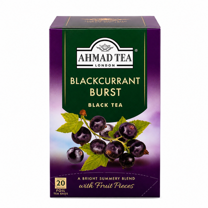 Ahmad Tea Blackcurrant Burst Black Tea 20 Count Boxes