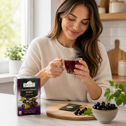 Ahmad Tea Blackcurrant Burst Black Tea 20 Count Boxes