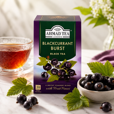 Ahmad Tea Blackcurrant Burst Black Tea 20 Count Boxes