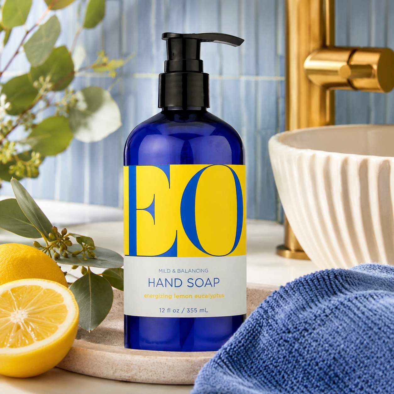 Eo Hand Soap Lemon Eucalyptus 12 Fl Oz