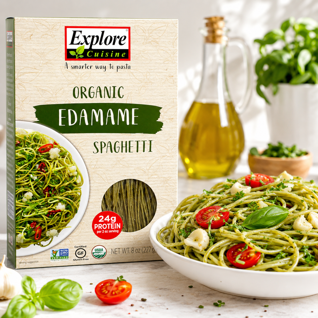 Explore Cuisine Organic Edamame Spaghetti Easy to Make Pasta High 8 oz