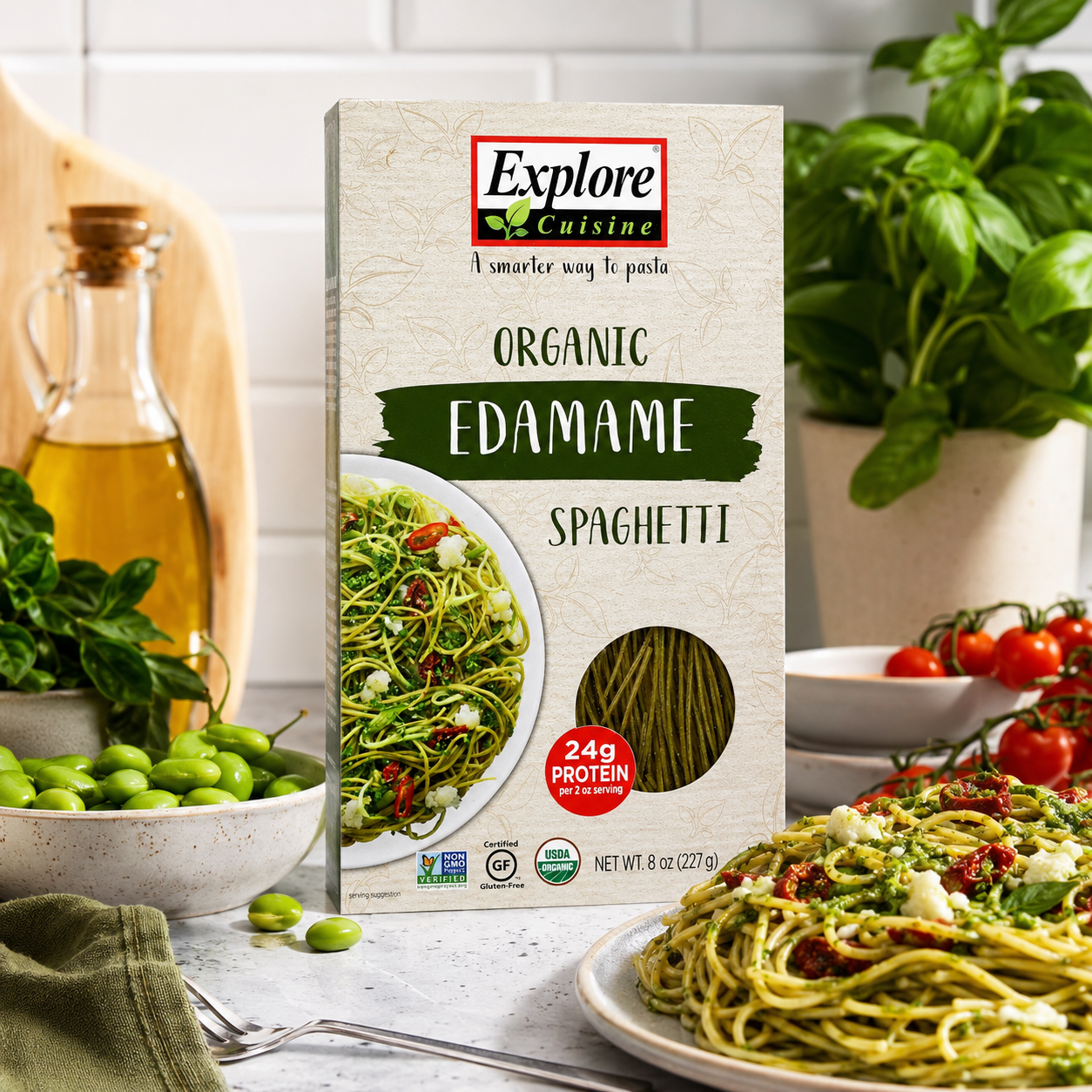 Explore Cuisine Organic Edamame Spaghetti Easy to Make Pasta High 8 oz