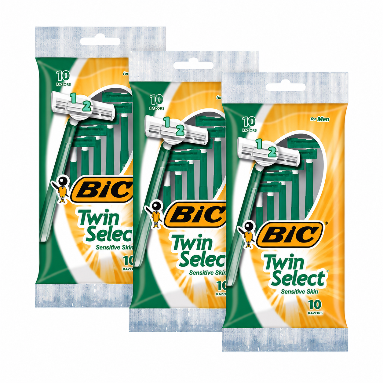 BIC Men's Twin Select Disposable Razor Sensitive Skin 10 count