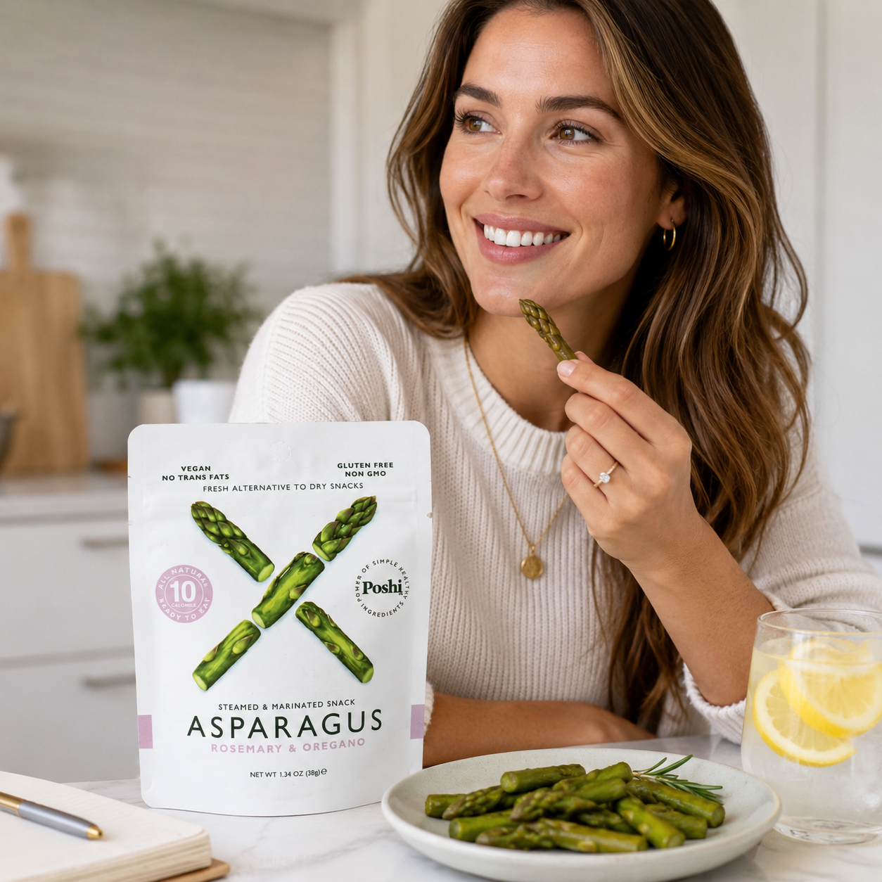 Poshi Marinated Snack Gluten Free Non Snack Each Asparagus 1.34 oz