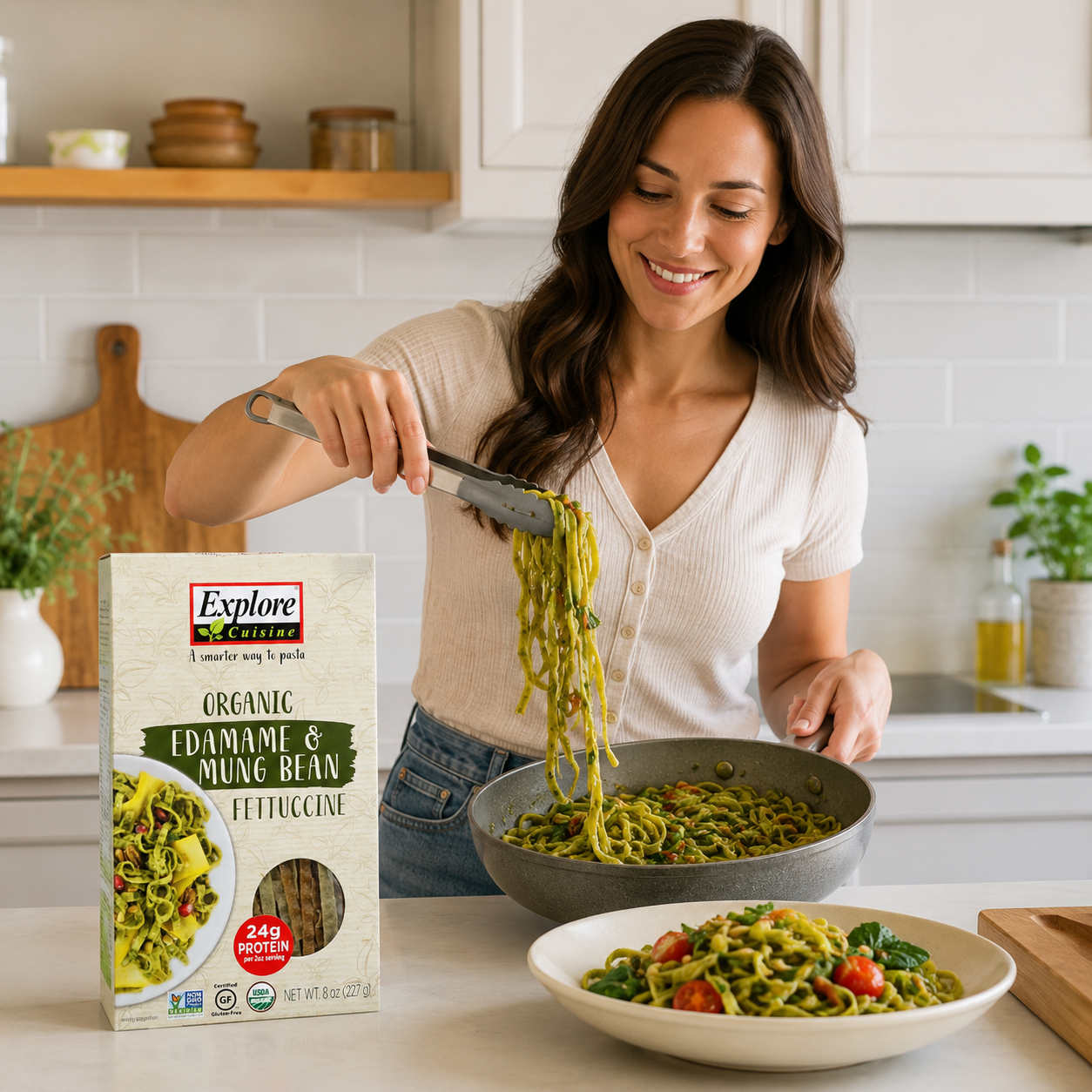 Explore Cuisine Pasta Edmme Mung Bn Fettc 8Oz