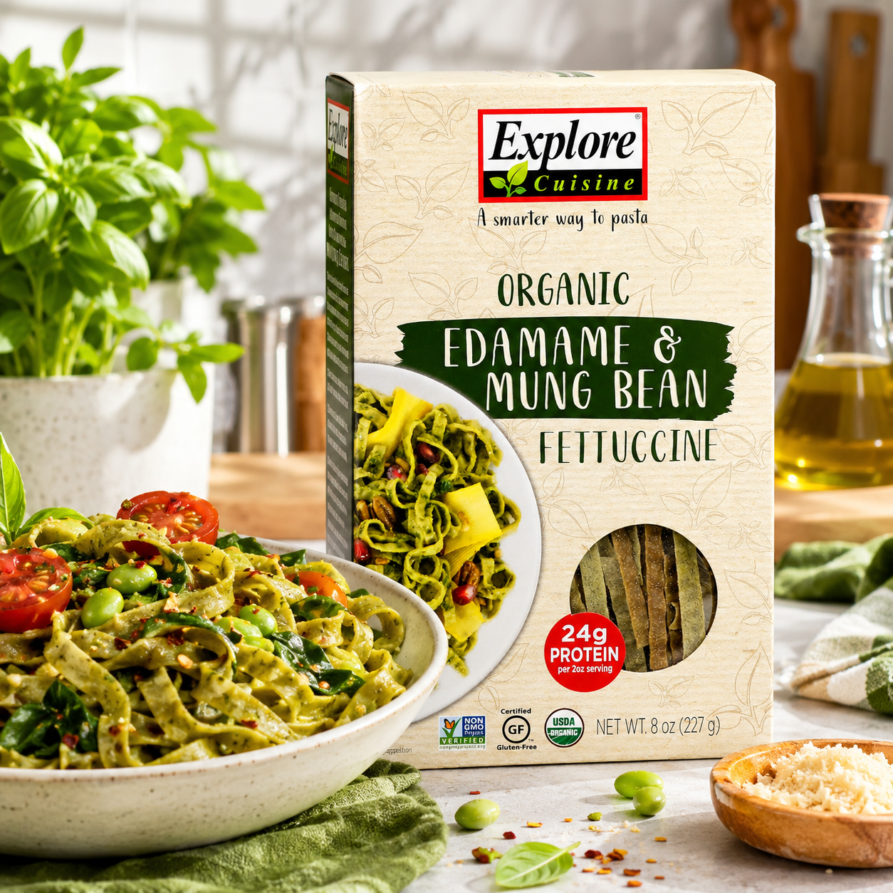 Explore Cuisine Pasta Edmme Mung Bn Fettc 8Oz