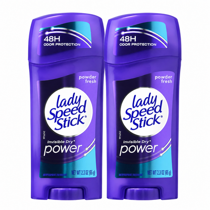 Lady Speed Stick Deodorant 2.3 Ounce Powder Fresh Invisi Dry 68ml
