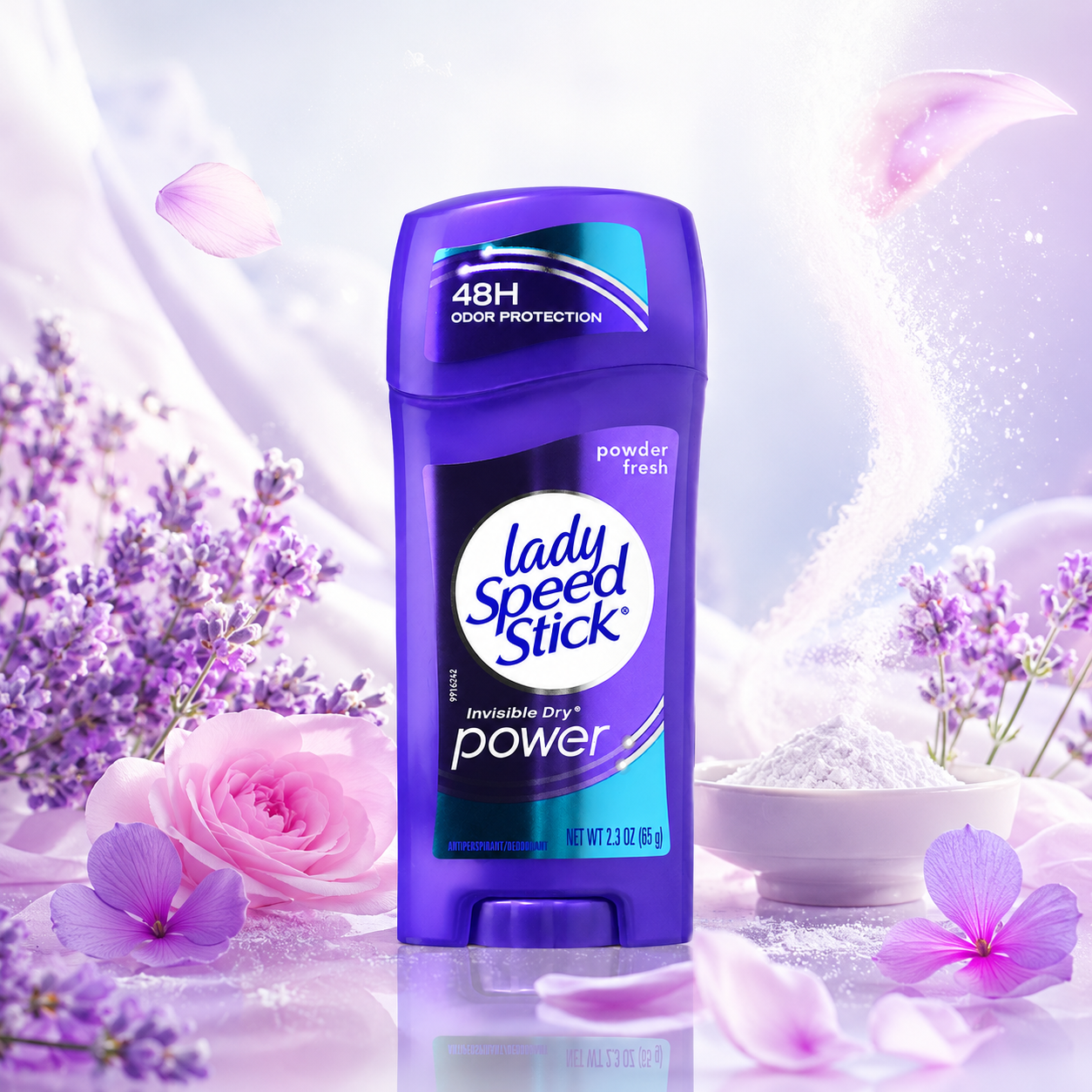 Lady Speed Stick Deodorant 2.3 Ounce Powder Fresh Invisi Dry 68ml