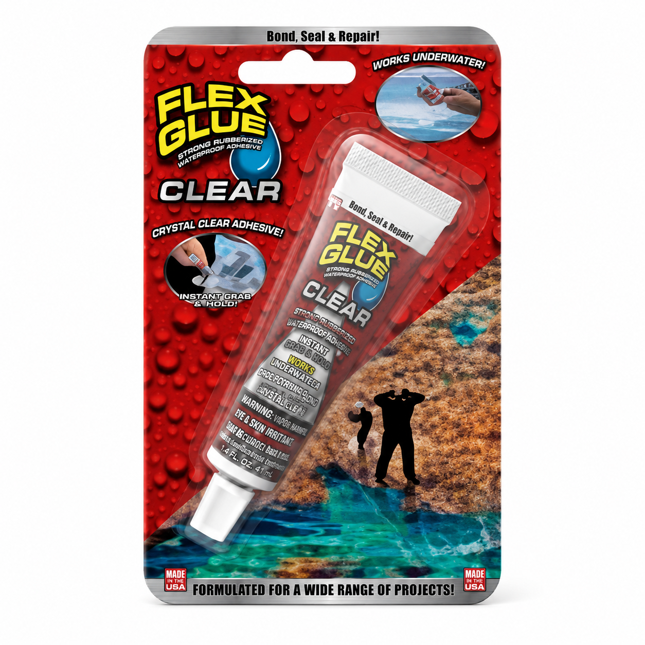 Flex Glue Mini Clear Super Strong Transparent Rubberized Waterproof Adhesive