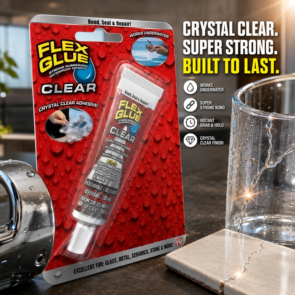 Flex Glue Mini Clear Super Strong Transparent Rubberized Waterproof Adhesive