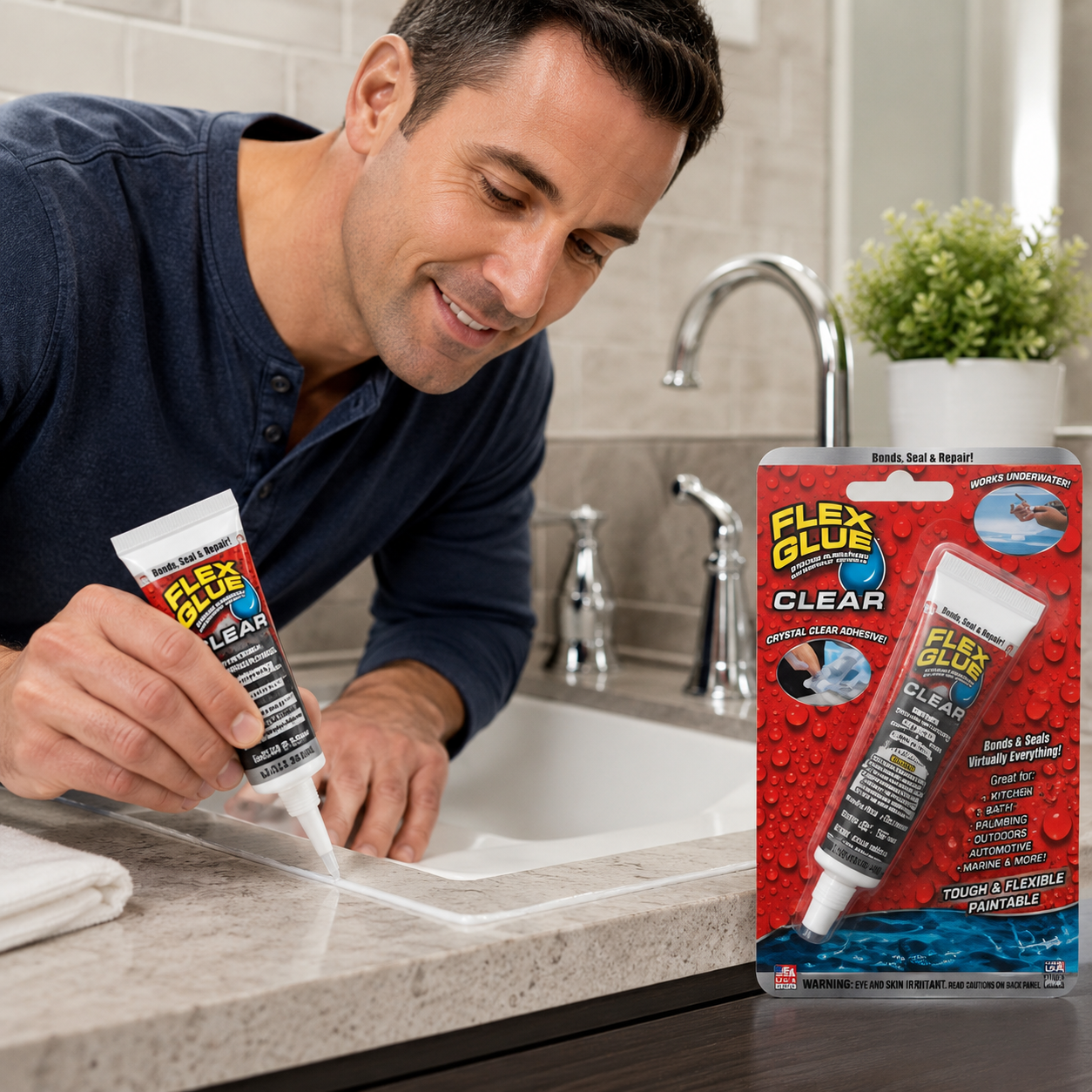 Flex Glue Mini Clear Super Strong Transparent Rubberized Waterproof Adhesive