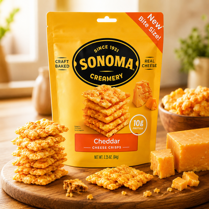 SONOMA CREAMERY Cheddar Crisps 2.25 OZ